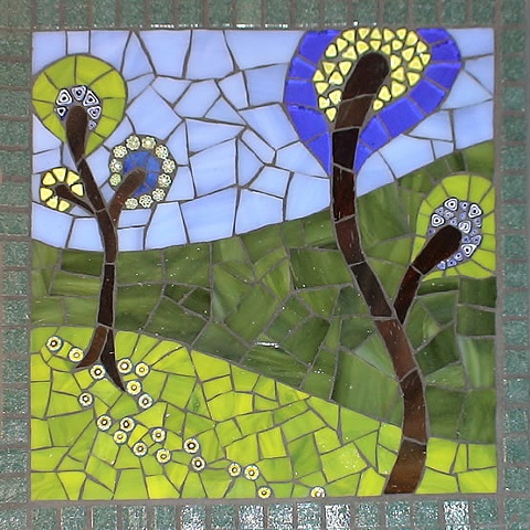 Trees by Christine Brallier  ~  Maplestone Gallery  ~  Contemporary Mosaic Art
