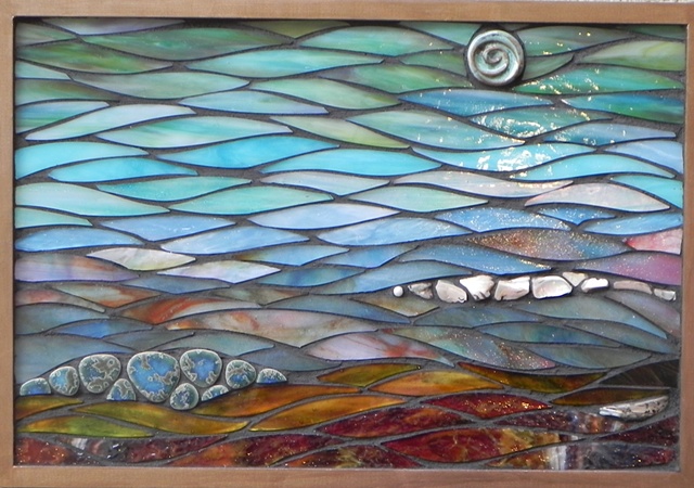Song to the Moon by Jean Loney  ~  Maplestone Gallery  ~  Contemporary Mosaic Art