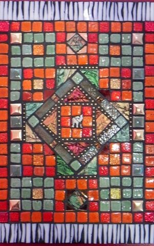 Camel Tapestry  by Jean Loney  ~  Maplestone Gallery ~ Contemporary Mosaic Art