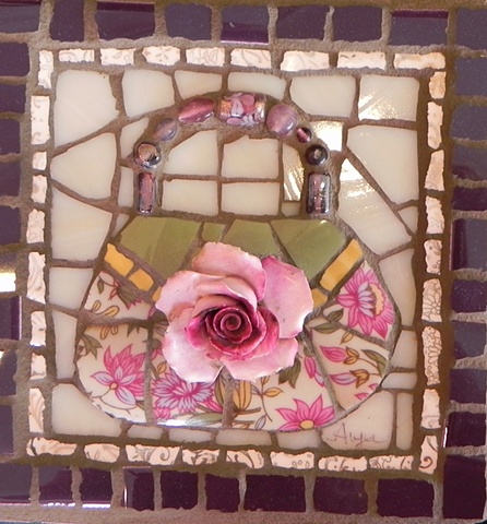 Small Purse by Anja Hertle ~  Maplestone Gallery  ~  Contemporary Mosaic Art