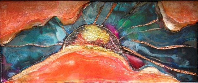 Fabric of the Sky by Pat Mitchell  Maplestone Gallery  Contemporary Mosaic Art