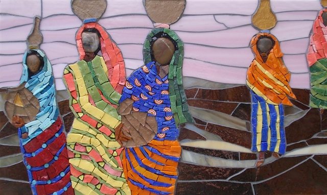 Headed Home by Gila Rayberg  Maplestone Gallery  Contemporary Mosaic Art
