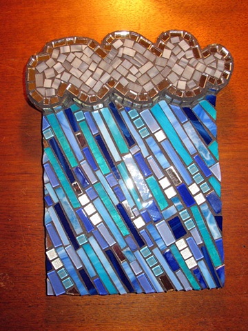 Maplestone Gallery  ~  Contemporary Mosaic Art  ~   "Rainy Days and Mondays" by Andrea Schein