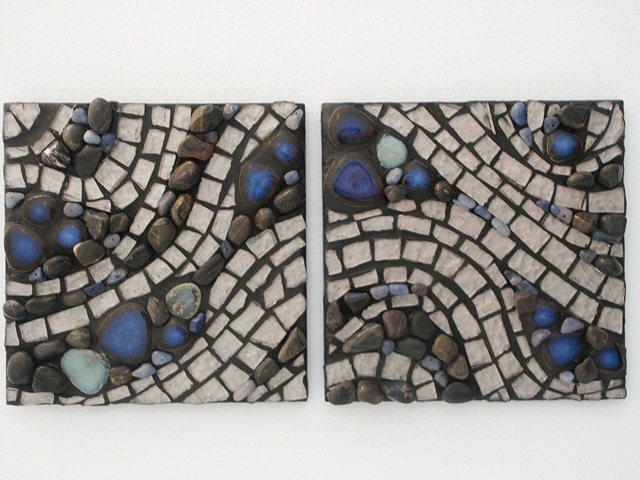 Maplestone Gallery  ~  Contemporary Mosaic Art  ~   "Black River" by Lori Desormeaux