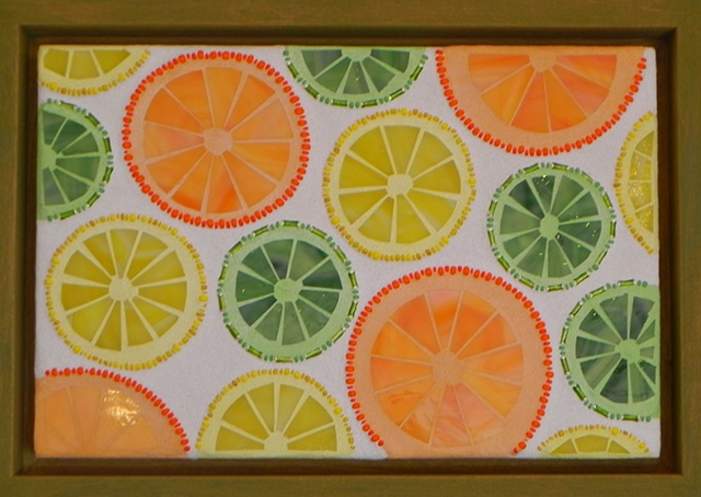 Citrus Savers by Anita Verstraete  Maplestone Gallery  Contemporary Mosaic Art