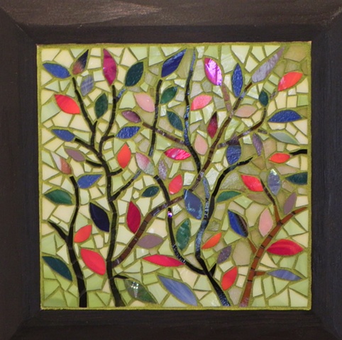 Dancing Leaves by Cristina Ciloci  ~  Maplestone Gallery ~ Contemporary Mosaic Art