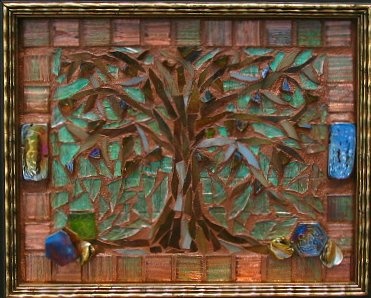 Autumn Tree by Sheri Roberson  ~ Maplestone Gallery ~ Contemporary Mosaic Art