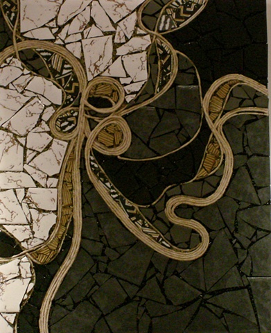 Maplestone Gallery  ~  Contemporary Mosaic Art  "Dancing Earth"  by Donna Lieberman