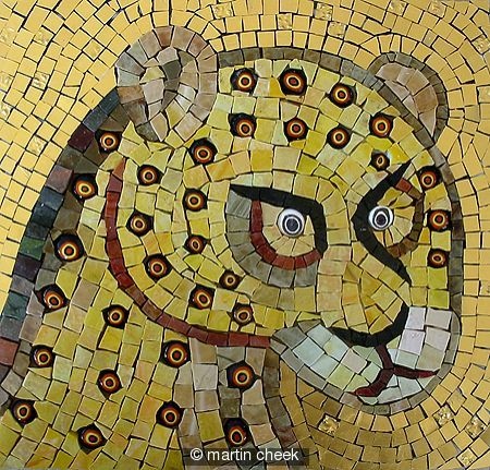 Maplestone Gallery ~ Contemporary Mosaic Art  ~ 'Sicily Leopard' by Martin Cheek