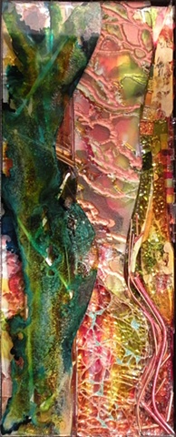 Emerald Ice by Pat Mitchell  ~  Maplestone Gallery  ~  Contemporary Mosaic Art