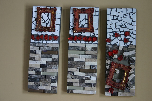 United We Stand, Divided We Fall by Heather Vollans  ~  Maplestone Gallery  ~  Contemporary Mosaic Art