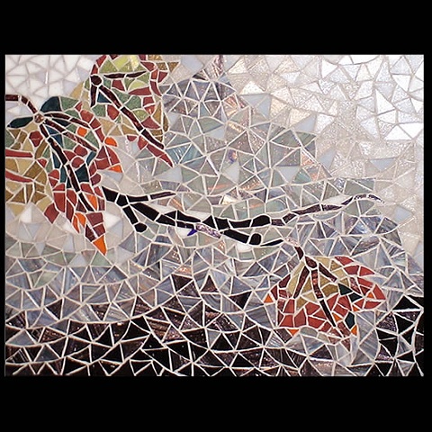 Just About Winter by Chrisitine Brallier  ~  Maplestone Gallery  ~ Contemporary Mosaic Art