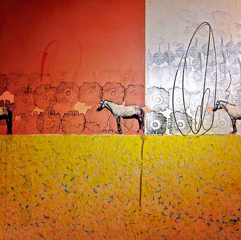 Michael Cutlip "Yellow Wood" 23 x 23
