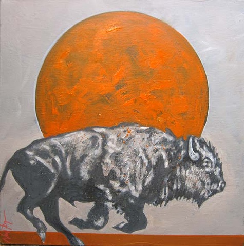 Red Earth Moon Buffalo