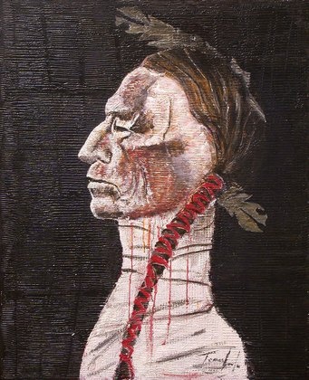 Indian with 2 Feathers
