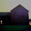 Gray Barn, Green Sky