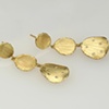 Triple Drop Hydrangea Petal earrings .07 ct diamonds