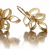 18kt Cellular drop earrings .08 ct diamonds