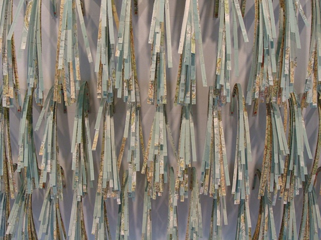 Installation using maps and pins for the 2010 CMCA Biennial by Shannon Rankin