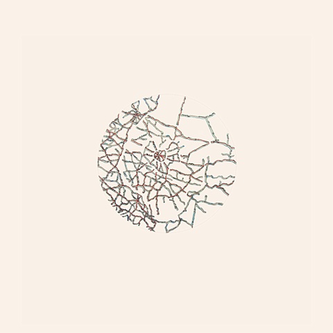 map collage titled Fracture from the Uncharted Series for the exhibition Aggregate at the ICA (MECA) in September 2009 by Shannon Rankin