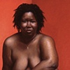Figure With Vermilion Background