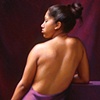 Figure With Magenta Background