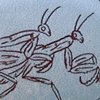 Silver Praying Mantis Brooch