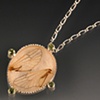 Cicada Hind Wings and Peridot Necklace