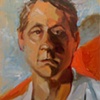 Man with orange light