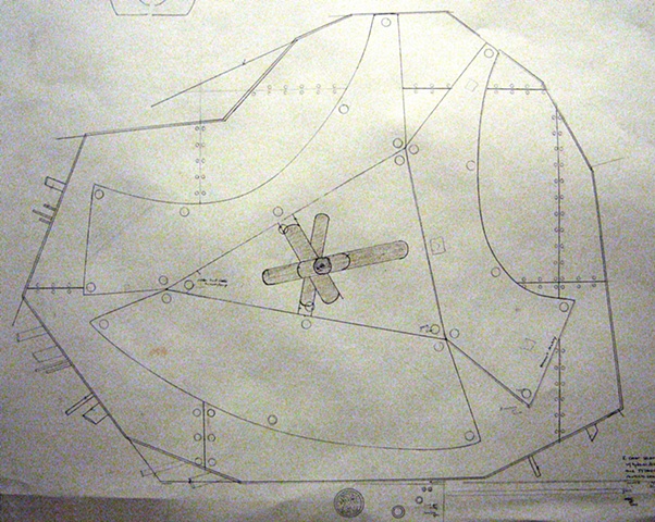 Preliminary sketch for "Radiation Shield Cross Section 12-A"