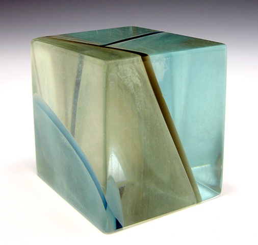 "Clear Cube, Color Slice 3"