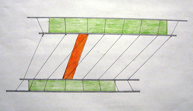 Preliminary sketch for "Suspended Cable, Veranda Home"