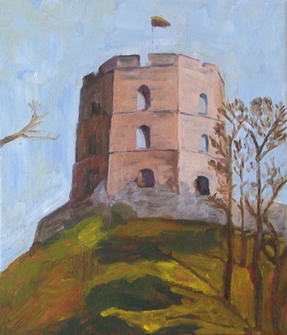 Oil on linen original artwork of lithuanian history by lauren karrenberg
