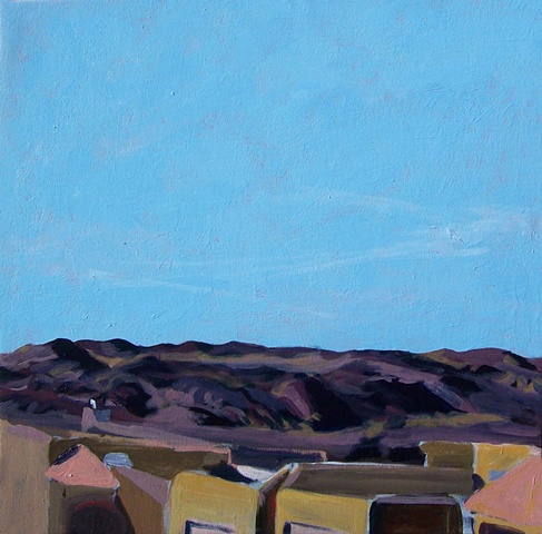 Las Cruces new mexico facing the valley original acrylic painting on canvas