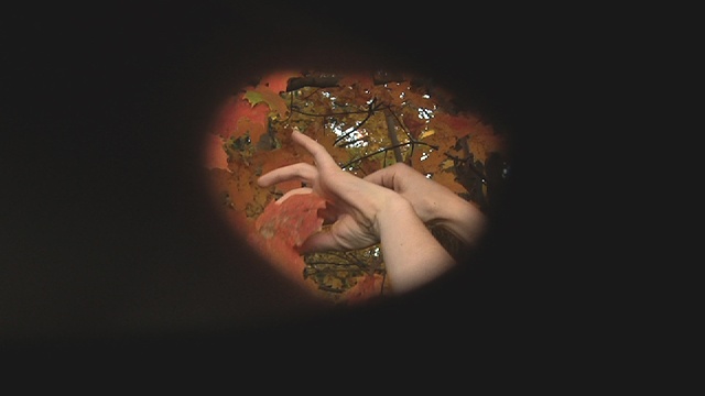 Carrie Picking Leaves
