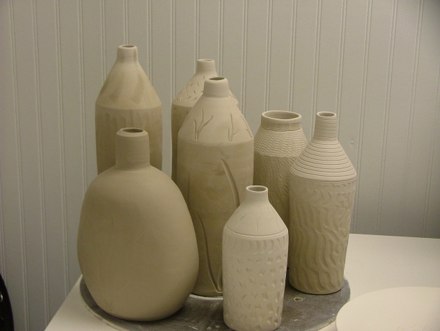 Pottery Ready to be Bisque Fired