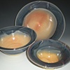 Sunrise - Trio of bowls with wide rims