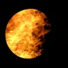 Moon on fire