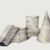 Still life of wooden shapes