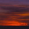 Sunset on a farm