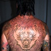 Jacoby's backpiece, in progress. Started on the road during the fall Nickelback tour.