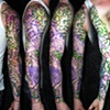Freehand koi sleeve after the drawing phase. Good example of my method of construction for large japanese work, hand drawing the design to fit the aesthetics of the body.