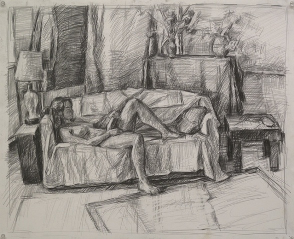 model and couch #1