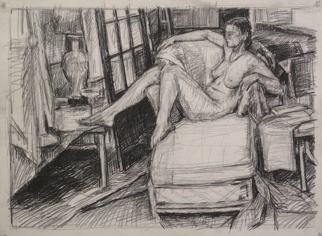 seated model