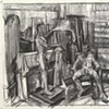 two figures in interior