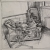 reclining model and mirror