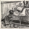 model and chaise