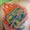 Flamin' skull