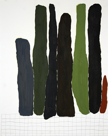 Busted Shunt oil and pencil on paper drawing by brian severns