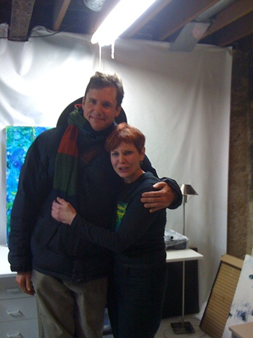 Matt and the artist, studio 2010